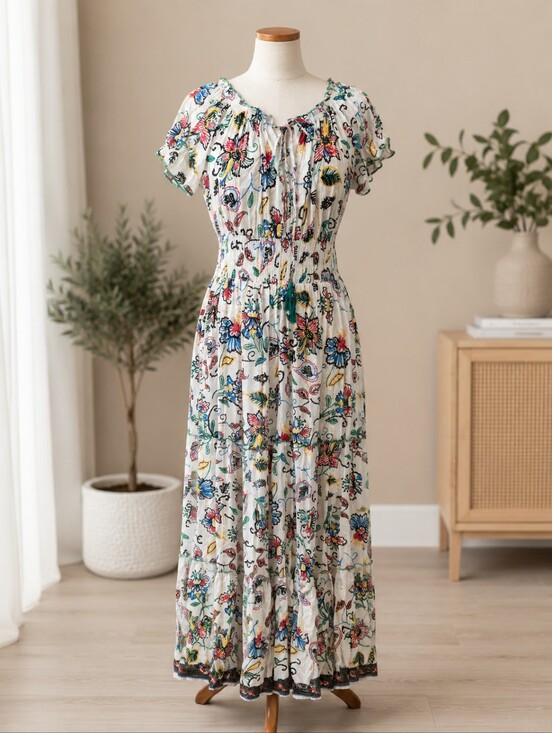 Me 2 Magic Dresses & Skirts - Me 2 Magic NWT Bohemian Dress With Floral Print, Size M